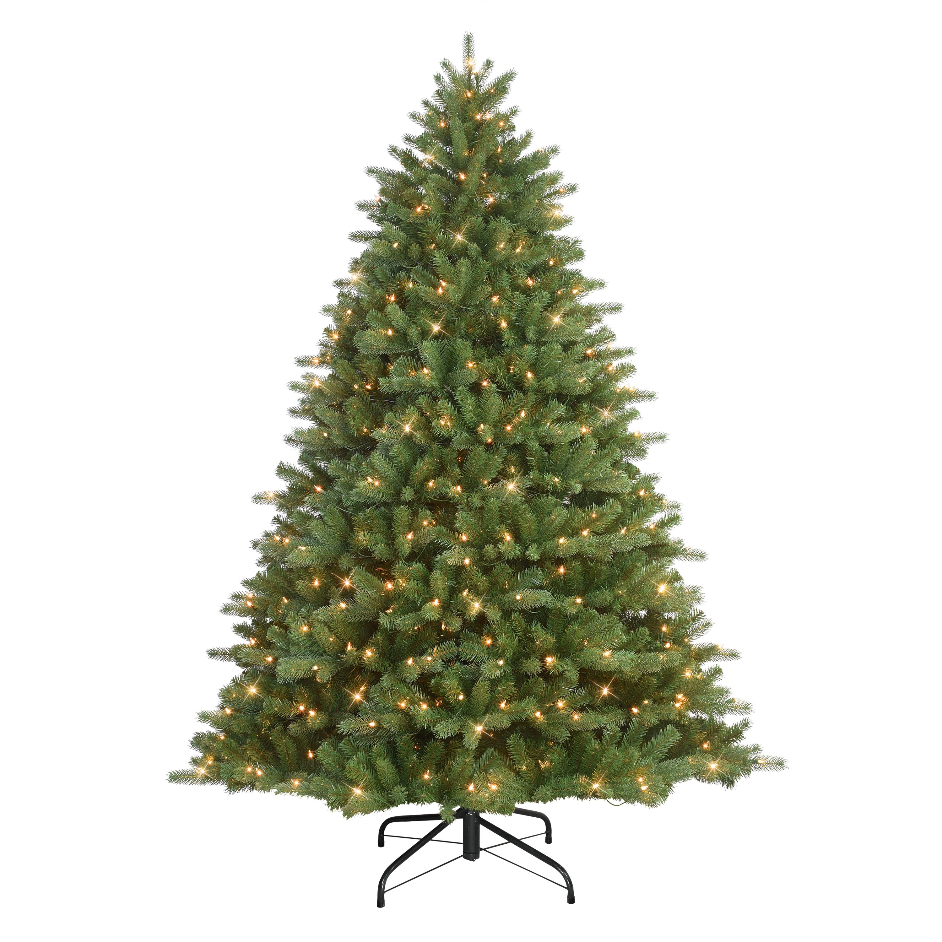 7.5 ft Pre-Lit Douglas Fir Premier Artificial Christmas Tree with 800 UL Clear Lights Metal Stand Green DFPA-75C8